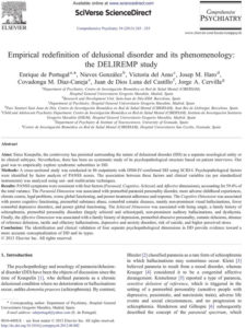 Emperical redefinition of delusional disorder and its phenomenology: the DELIREMP study